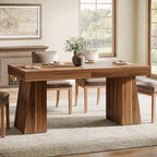 Brown / Light Brown / Grey / Black Rectangular Dining Table, Seats 4–6