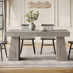 Brown / Light Brown / Grey / Black Rectangular Dining Table, Seats 4–6