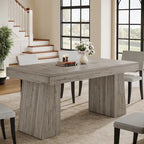 Brown / Light Brown / Grey / Black Rectangular Dining Table, Seats 4–6
