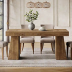 Brown / Light Brown / Grey / Black Rectangular Dining Table, Seats 4–6