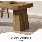 Brown / Light Brown / Grey / Black Rectangular Dining Table, Seats 4–6