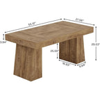 Brown / Light Brown / Grey / Black Rectangular Dining Table, Seats 4–6