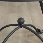 Black Round Tempered Glass Coffee Table & Side Table Set, 2-Piece, for 2–4 People