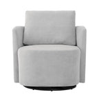 Grey / Beige / Green Chenille Swivel Barrel Accent Chair, Single Seat, 360°
