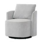 Grey / Beige / Green Chenille Swivel Barrel Accent Chair, Single Seat, 360°