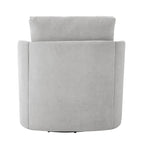 Grey / Beige / Green Chenille Swivel Barrel Accent Chair, Single Seat, 360°