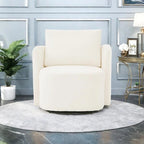 Grey / Beige / Green Chenille Swivel Barrel Accent Chair, Single Seat, 360°