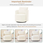 Grey / Beige / Green Chenille Swivel Barrel Accent Chair, Single Seat, 360°