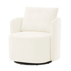 Grey / Beige / Green Chenille Swivel Barrel Accent Chair, Single Seat, 360°