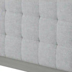 Grey Square-Tufted Upholstered Platform Bed – King (1–2 Person)