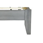 Grey Square-Tufted Upholstered Platform Bed – King (1–2 Person)