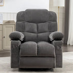 Blue/Brown/Grey Rocker Recliner with Massage, Heat & USB – Single Seat