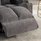 Blue/Brown/Grey Rocker Recliner with Massage, Heat & USB – Single Seat