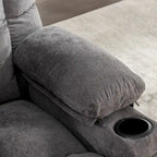 Blue/Brown/Grey Rocker Recliner with Massage, Heat & USB – Single Seat