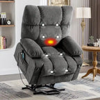 Grey / Blue / Brown Power Lift Recliner Chair for 1 Person with Heat & Massage