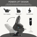 Grey / Blue / Brown Power Lift Recliner Chair for 1 Person with Heat & Massage