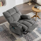 Grey / Blue / Brown Power Lift Recliner Chair for 1 Person with Heat & Massage