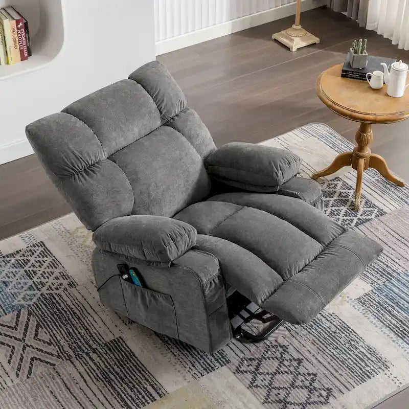 Grey / Blue / Brown Power Lift Recliner Chair for 1 Person with Heat & Massage