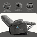 Grey / Blue / Brown Power Lift Recliner Chair for 1 Person with Heat & Massage