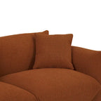 Camel/White/Brown/Black Lambswool Sherpa 4-Seater Sofa with Metal Legs