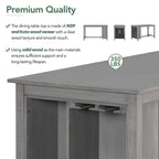 Gray Rustic 5-Piece Dining Table Set with Storage, Seats 4