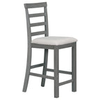 Gray Rustic 5-Piece Dining Table Set with Storage, Seats 4