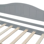 Gray / White Twin Canopy Daybed Frame with 2 Storage Drawers, 2-Person