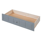 Gray / White Twin Canopy Daybed Frame with 2 Storage Drawers, 2-Person
