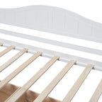 Gray / White Twin Canopy Daybed Frame with 2 Storage Drawers, 2-Person