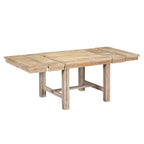Black/Natural Farmhouse Extendable Dining Set, 6-Piece, Seats 6