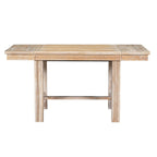 Black/Natural Farmhouse Extendable Dining Set, 6-Piece, Seats 6