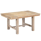 Black/Natural Farmhouse Extendable Dining Set, 6-Piece, Seats 6