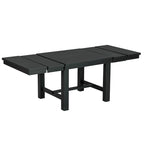 Black/Natural Farmhouse Extendable Dining Set, 6-Piece, Seats 6
