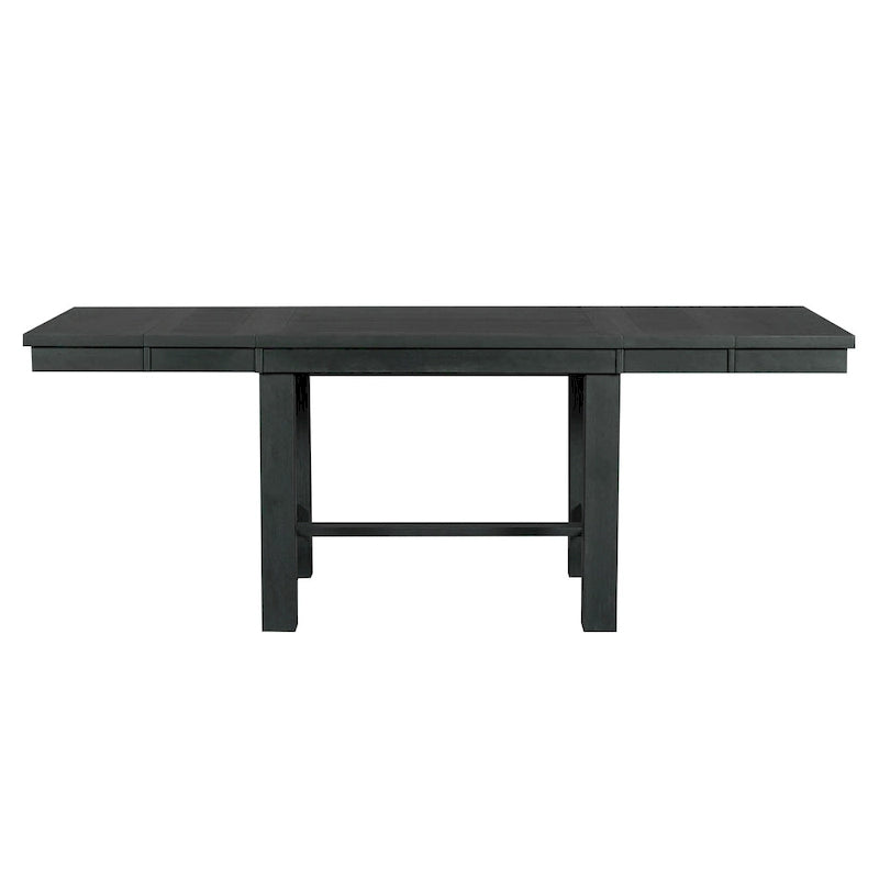 Black/Natural Farmhouse Extendable Dining Set, 6-Piece, Seats 6