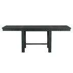 Black/Natural Farmhouse Extendable Dining Set, 6-Piece, Seats 6