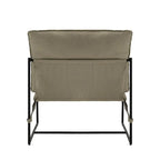 Brown / Grey / Blue / Black / Beige Metal Frame Sling Accent Armchair – Single Seat