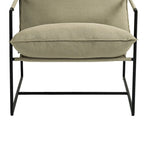 Brown / Grey / Blue / Black / Beige Metal Frame Sling Accent Armchair – Single Seat