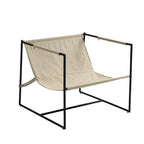 Brown / Grey / Blue / Black / Beige Metal Frame Sling Accent Armchair – Single Seat