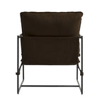 Brown / Grey / Blue / Black / Beige Metal Frame Sling Accent Armchair – Single Seat