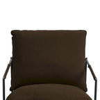 Brown / Grey / Blue / Black / Beige Metal Frame Sling Accent Armchair – Single Seat