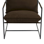 Brown / Grey / Blue / Black / Beige Metal Frame Sling Accent Armchair – Single Seat