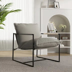 Brown / Grey / Blue / Black / Beige Metal Frame Sling Accent Armchair – Single Seat
