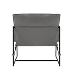 Brown / Grey / Blue / Black / Beige Metal Frame Sling Accent Armchair – Single Seat