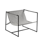 Brown / Grey / Blue / Black / Beige Metal Frame Sling Accent Armchair – Single Seat