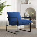Brown / Grey / Blue / Black / Beige Metal Frame Sling Accent Armchair – Single Seat