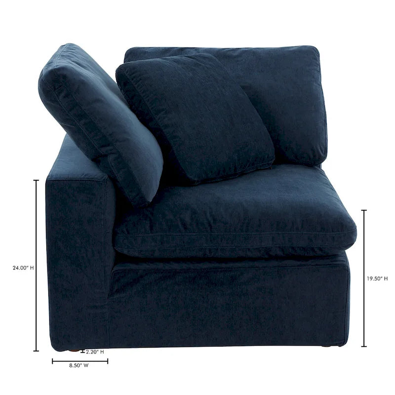 Corner Chair Module – Pearl / Slate / Sand / Blue / Sage, Stain-Resistant Fabric, 1-Seat