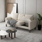 Beige / Grey / Grey & Black Fabric 3-Seat Sofa with Storage, Modern Style