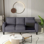 Beige / Grey / Grey & Black Fabric 3-Seat Sofa with Storage, Modern Style