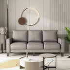 Beige / Grey / Grey & Black Fabric 3-Seat Sofa with Storage, Modern Style