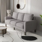 Beige / Grey / Grey & Black Fabric 3-Seat Sofa with Storage, Modern Style